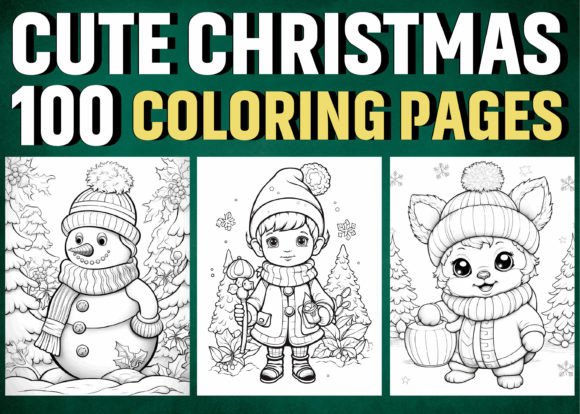 100 Cute Christmas Coloring Pages for Kids and Creators
