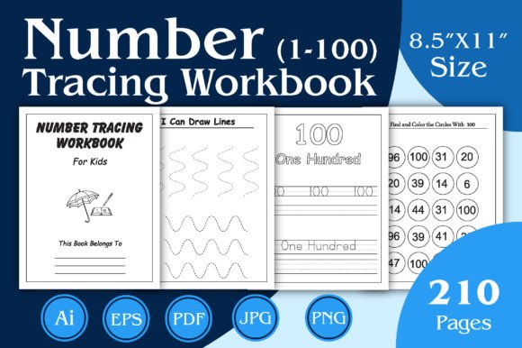 A Complete Number Tracing Workbook for KDP: Ready-to-Publish Pages for Kids’ Early Math Success
