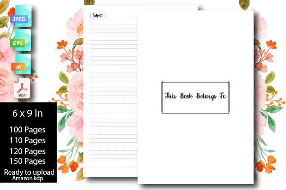 Composition Notebook Wide-Ruled: Ready-to-Upload KDP Interior