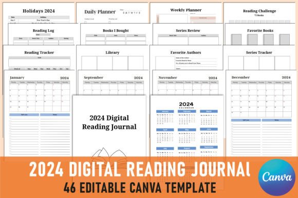 Elevate Your Reading Life: The Ultimate Editable 2024 Digital Reading Journal