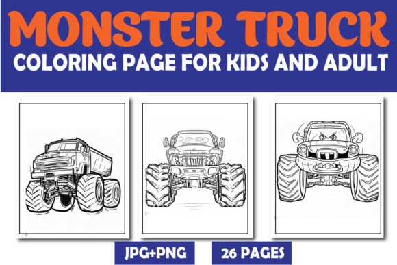 Evaluating Monster Truck Coloring Pages for KDP and Commercial Content Creation
