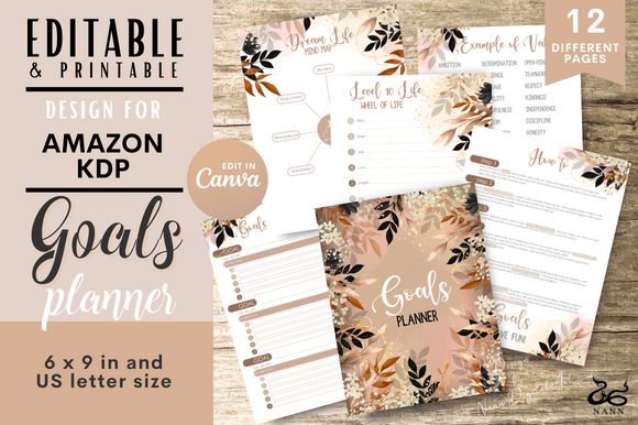 Harnessing the Power of an Editable 12 Goals Planner for Amazon KDP Publishing