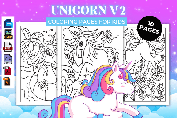 The Rise of Premium Coloring Pages in the Self-Publishing Economy: A Look at Unicorn V2 Coloring Pages for KDP
