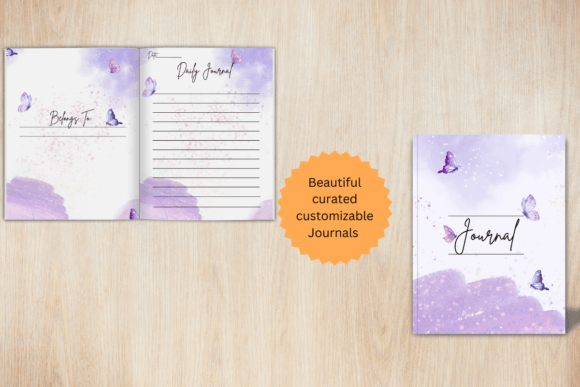 Your Creative Companion: The Customizable Purple Butterfly Journal
